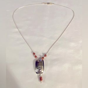 Vintage Sterling Silver Pendant Necklace